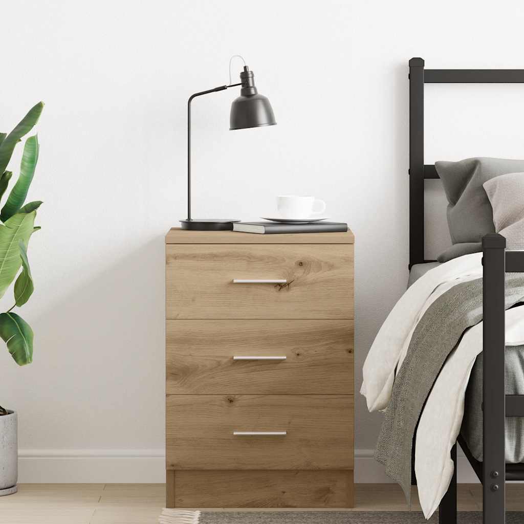 vidaXL Bedside Cabinet Artisan Oak 38x35x55 cm Engineered Wood 4
