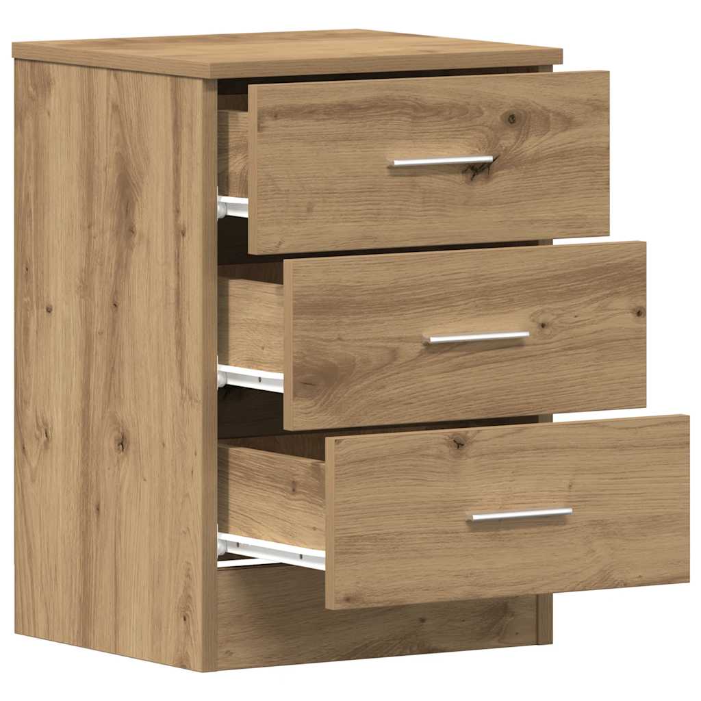 vidaXL Bedside Cabinet Artisan Oak 38x35x55 cm Engineered Wood 5