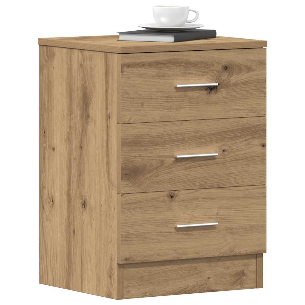 vidaXL Bedside Cabinet Artisan Oak 38x35x55 cm Engineered Wood 1