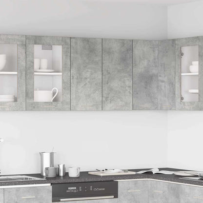 vidaXL Kitchen Wall Cabinet Concrete Grey 60x31x60 cm Engineered Wood 3