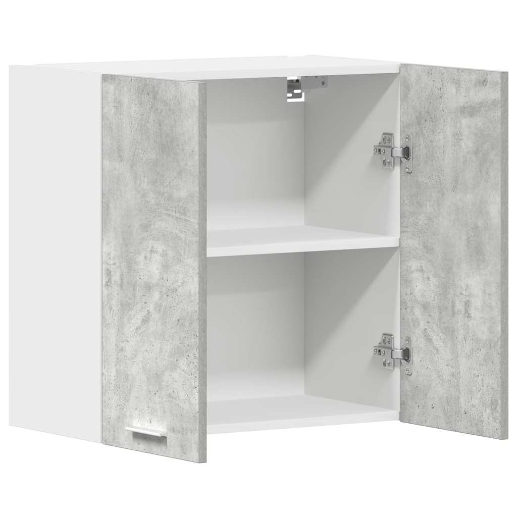 vidaXL Kitchen Wall Cabinet Concrete Grey 60x31x60 cm Engineered Wood 5