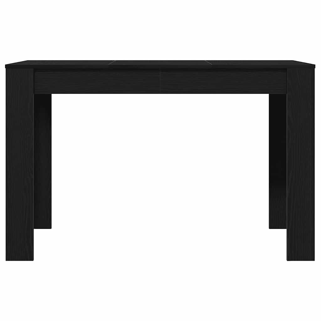 vidaXL Dining Table Black Oak 120x60x76 cm Engineered Wood 5