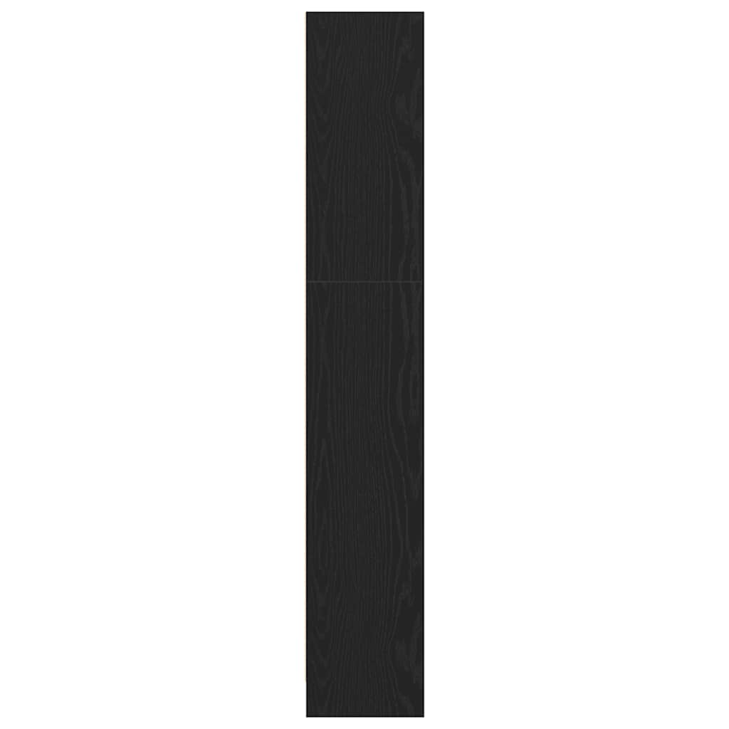 vidaXL 4-Tier Bookcase Black Oak 80x24x143 cm Engineered Wood 6