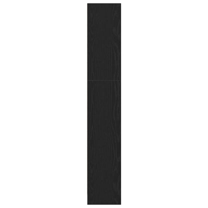 vidaXL 4-Tier Bookcase Black Oak 80x24x143 cm Engineered Wood 6