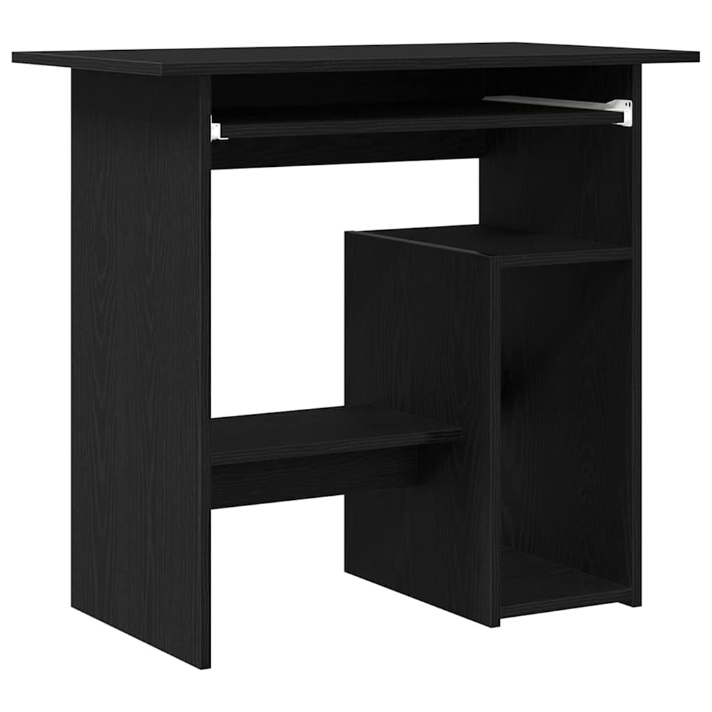 vidaXL Desk Black Oak 80x45x74 cm Engineered Wood 2