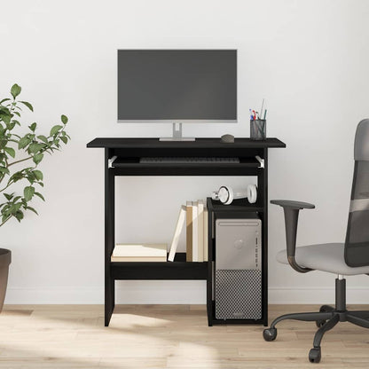 vidaXL Desk Black Oak 80x45x74 cm Engineered Wood 3