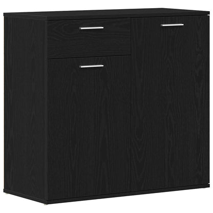 vidaXL Sideboard Black Oak 80x36x75 cm Engineered Wood 2