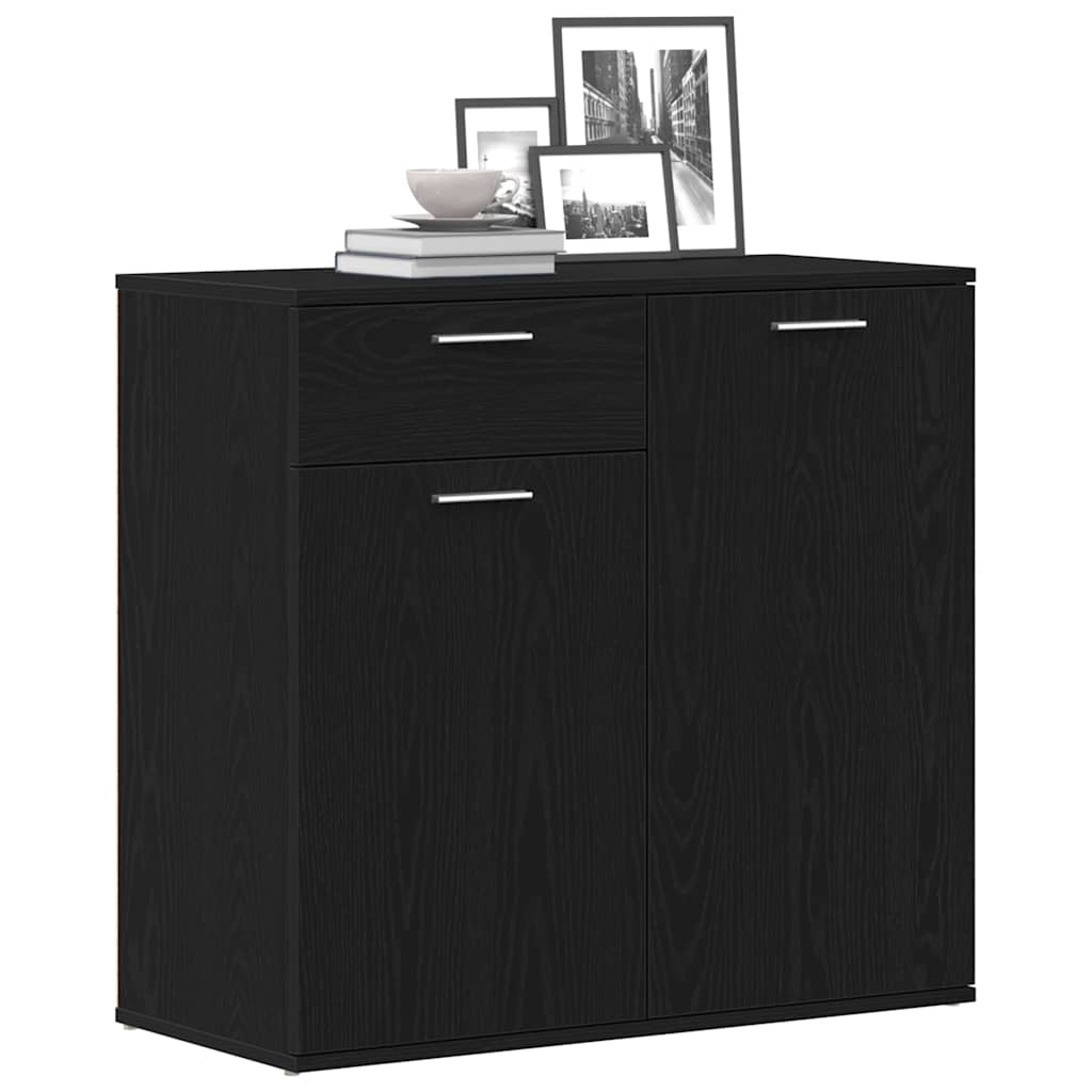 vidaXL Sideboard Black Oak 80x36x75 cm Engineered Wood 4
