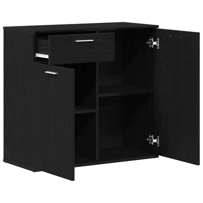 vidaXL Sideboard Black Oak 80x36x75 cm Engineered Wood 5