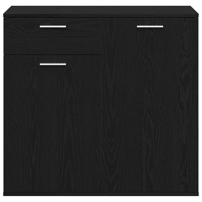 vidaXL Sideboard Black Oak 80x36x75 cm Engineered Wood 6