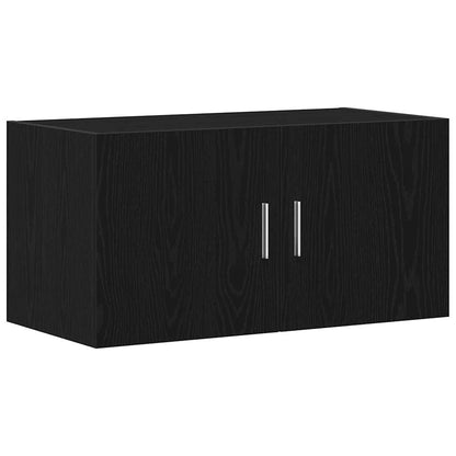vidaXL Wall Cabinet Black Oak 80x39x40 cm Engineered Wood 2