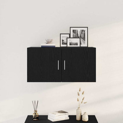 vidaXL Wall Cabinet Black Oak 80x39x40 cm Engineered Wood 3