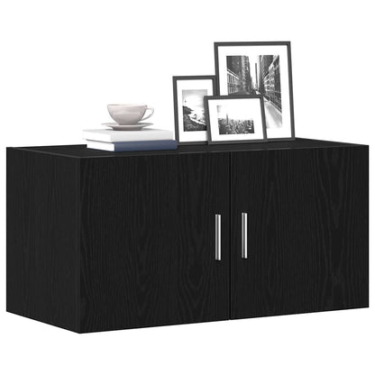 vidaXL Wall Cabinet Black Oak 80x39x40 cm Engineered Wood 4