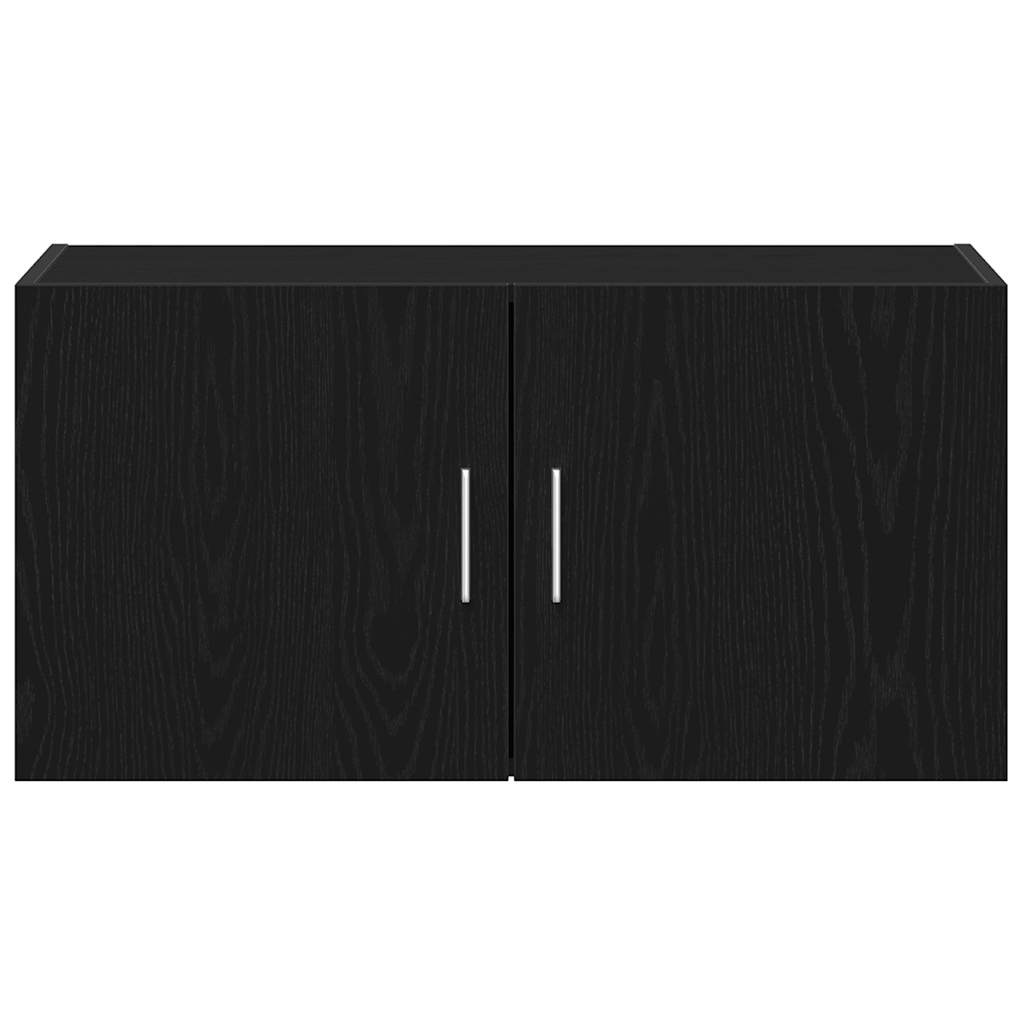 vidaXL Wall Cabinet Black Oak 80x39x40 cm Engineered Wood 6