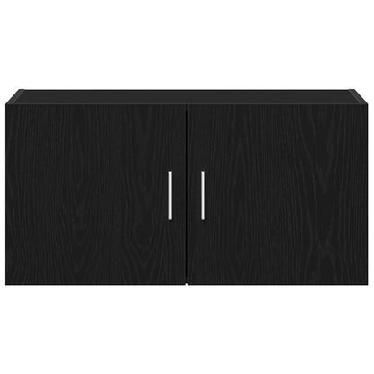 vidaXL Wall Cabinet Black Oak 80x39x40 cm Engineered Wood 6