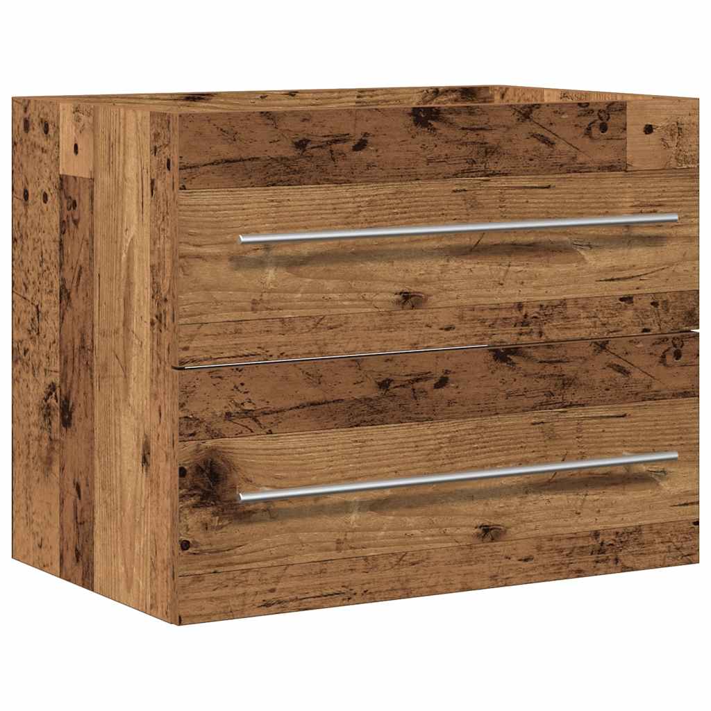 vidaXL Bathroom Sink Cabinet Old Wood 60x38.5x48 cm Engineered Wood 2