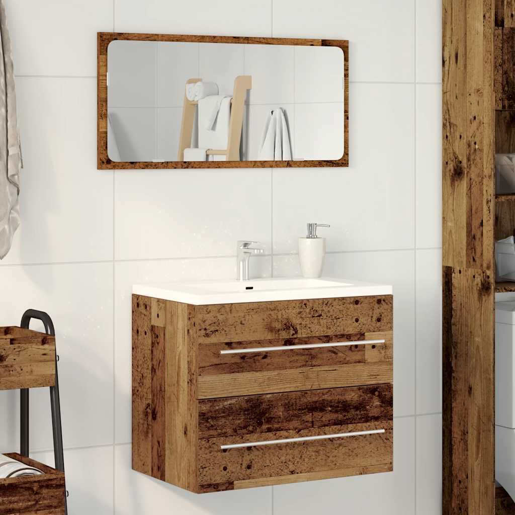 vidaXL Bathroom Sink Cabinet Old Wood 60x38.5x48 cm Engineered Wood 3