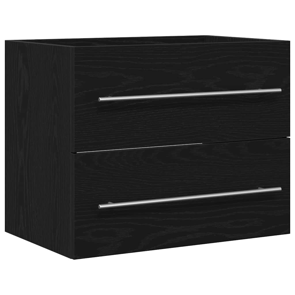 vidaXL Bathroom Sink Cabinet Black Oak 60x38.5x48 cm Engineered Wood 2