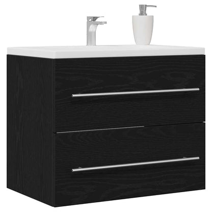 vidaXL Bathroom Sink Cabinet Black Oak 60x38.5x48 cm Engineered Wood 4