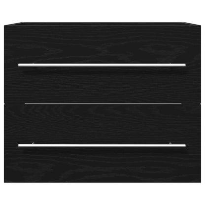 vidaXL Bathroom Sink Cabinet Black Oak 60x38.5x48 cm Engineered Wood 6