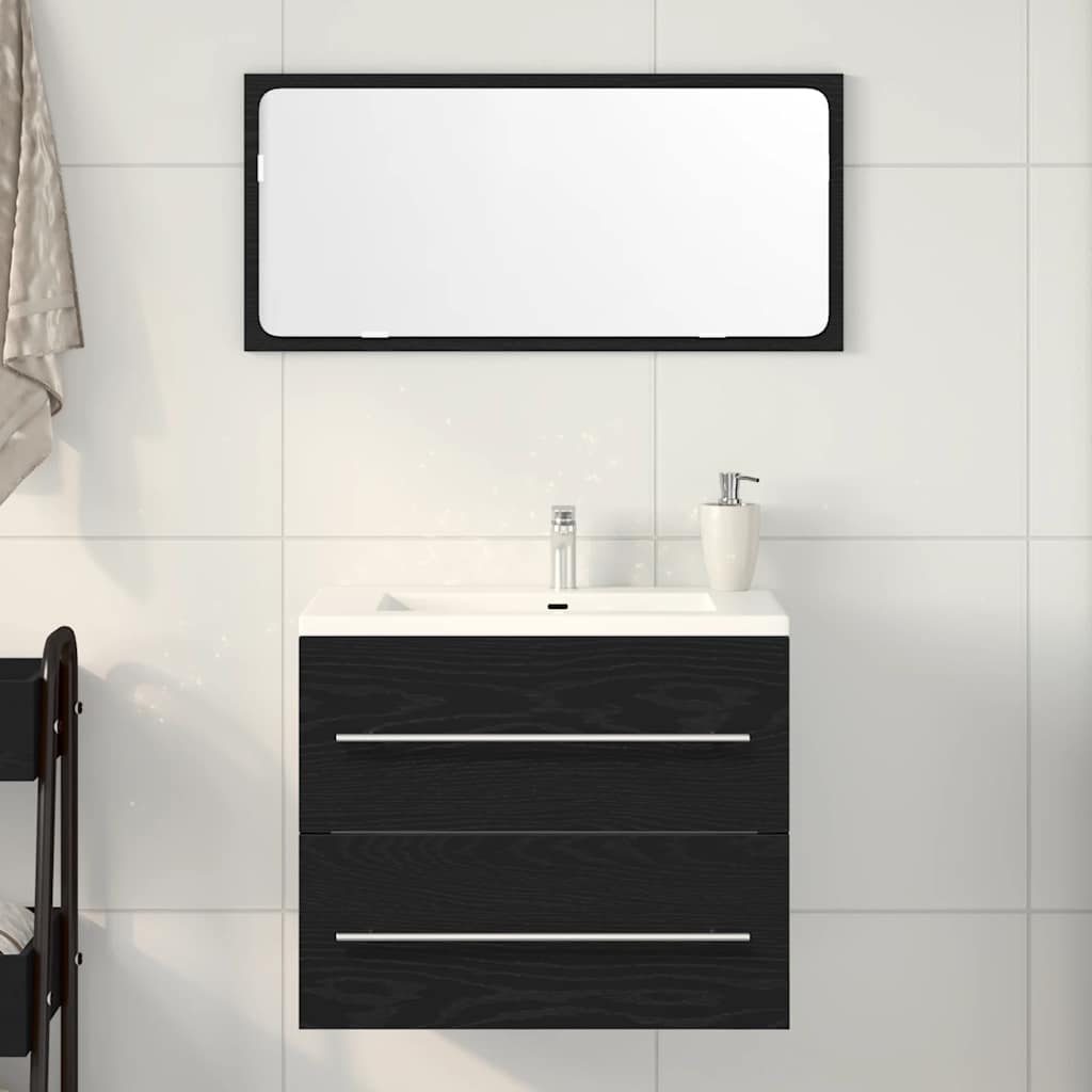 vidaXL Bathroom Sink Cabinet Black Oak 60x38.5x48 cm Engineered Wood 1
