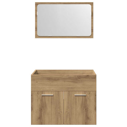vidaXL 2 Piece Bathroom Furniture Set Artisan Oak Engineered Wood 6