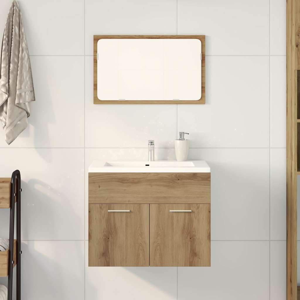 vidaXL 2 Piece Bathroom Furniture Set Artisan Oak Engineered Wood 1