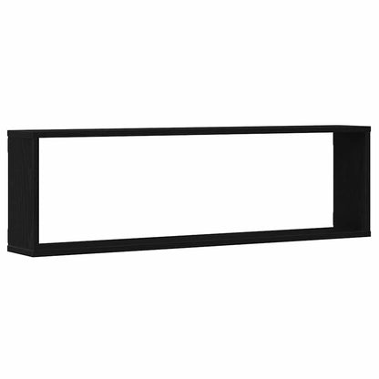 vidaXL Wall Cube Shelves 4 pcs Black Oak 100x15x30 cm Engineered Wood 5