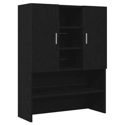vidaXL Washing Machine Cabinet Black Oak 70.5x25.5x90 cm 2