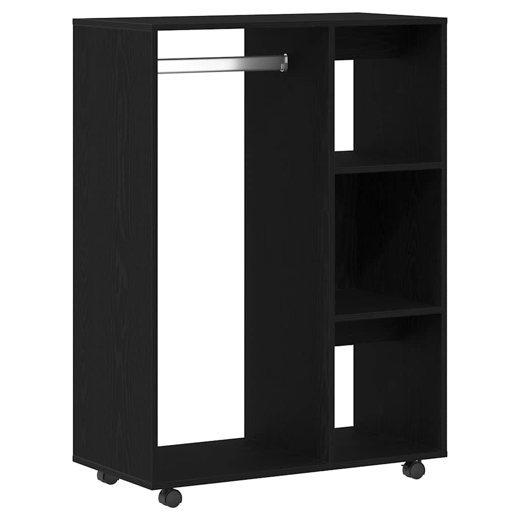 vidaXL Wardrobe Black Oak 80x40x110 cm Engineered Wood 2