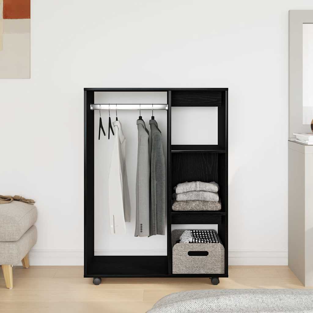 vidaXL Wardrobe Black Oak 80x40x110 cm Engineered Wood 3