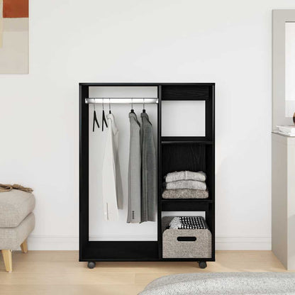 vidaXL Wardrobe Black Oak 80x40x110 cm Engineered Wood 3