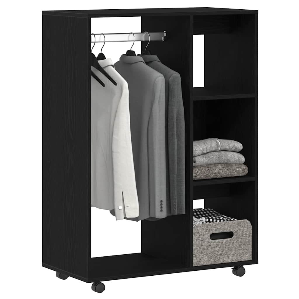vidaXL Wardrobe Black Oak 80x40x110 cm Engineered Wood 4