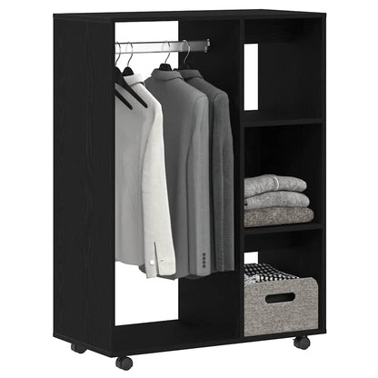 vidaXL Wardrobe Black Oak 80x40x110 cm Engineered Wood 4