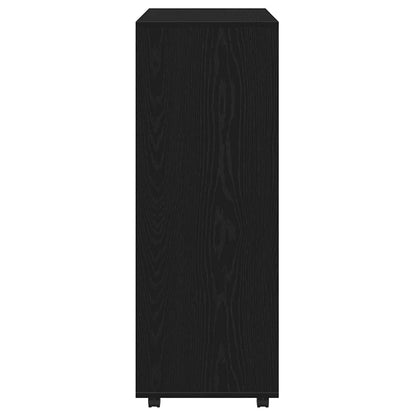 vidaXL Wardrobe Black Oak 80x40x110 cm Engineered Wood 6
