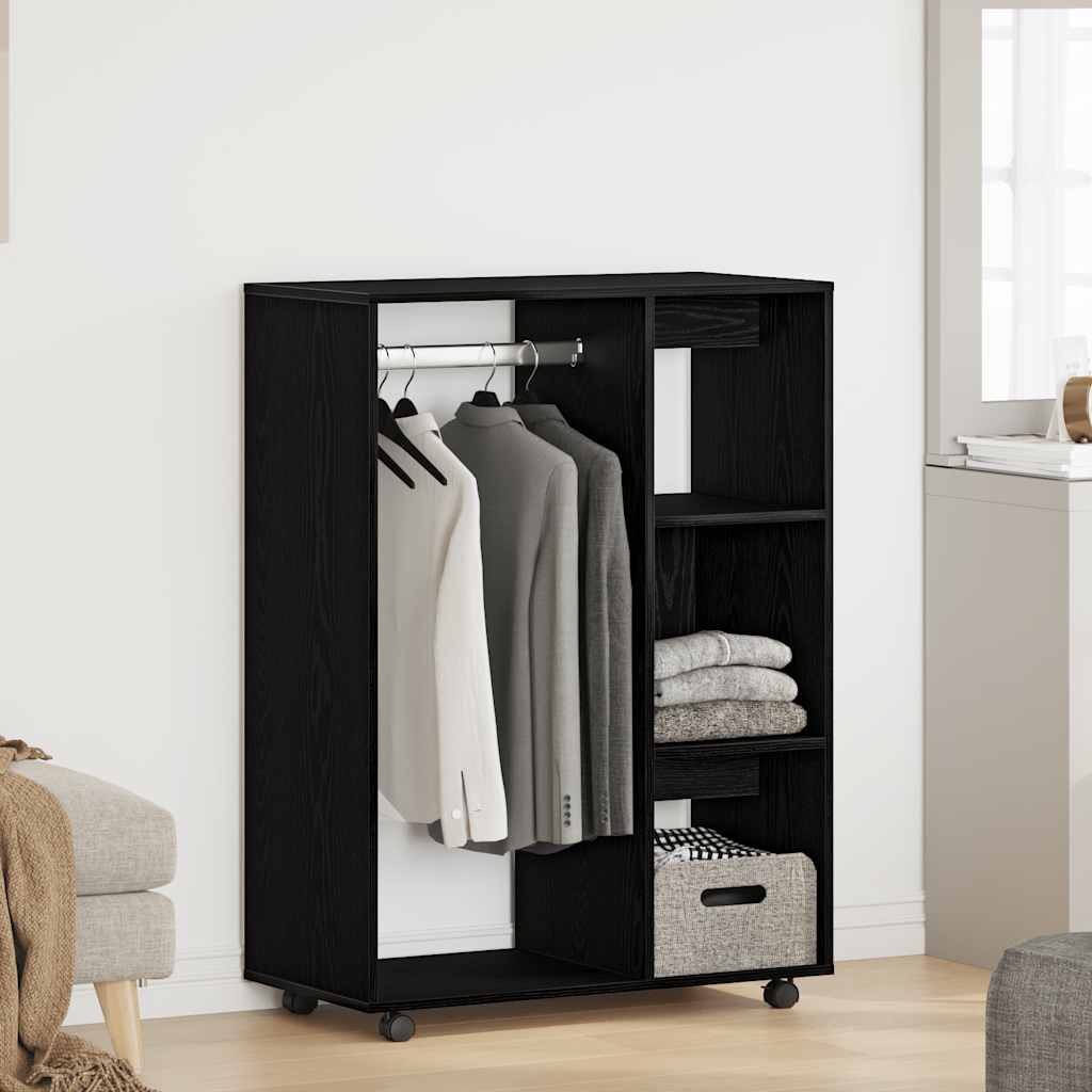 vidaXL Wardrobe Black Oak 80x40x110 cm Engineered Wood 1