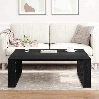 vidaXL Coffee Table Black Oak 100 x 100 x 35 cm Engineered Wood 4