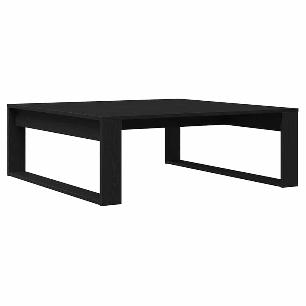 vidaXL Coffee Table Black Oak 100 x 100 x 35 cm Engineered Wood 5