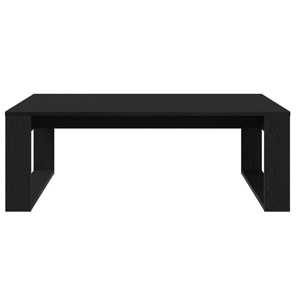 vidaXL Coffee Table Black Oak 100 x 100 x 35 cm Engineered Wood 6