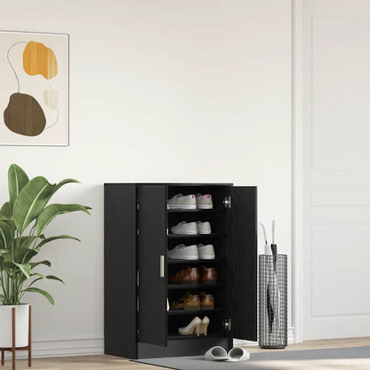 Shoe Cabinet Engineered Wood Width 60 cm Shoe Cabinet with Door Black oak 92 cm