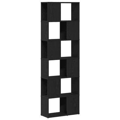 vidaXL Book Cabinet/Room Divider Black Oak 60x24x186 cm 2