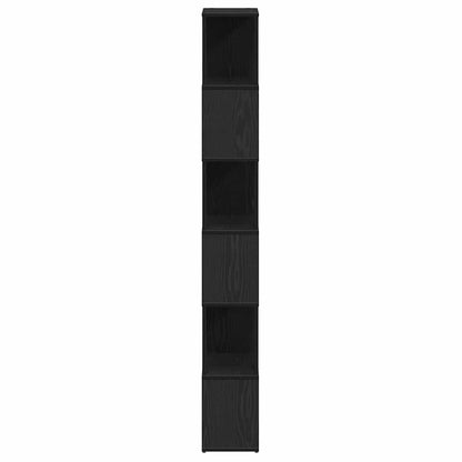 vidaXL Book Cabinet/Room Divider Black Oak 60x24x186 cm 6