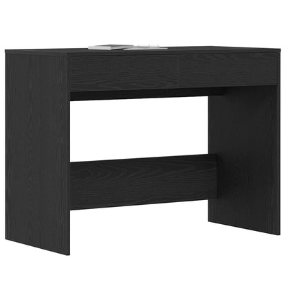 vidaXL Desk Black Oak 101x50x76.5 cm Engineered Wood 4