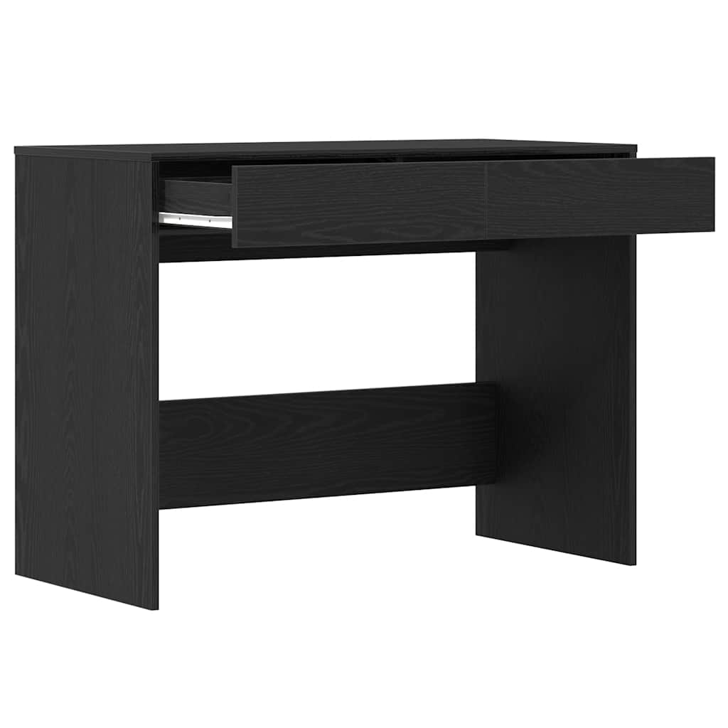 vidaXL Desk Black Oak 101x50x76.5 cm Engineered Wood 5