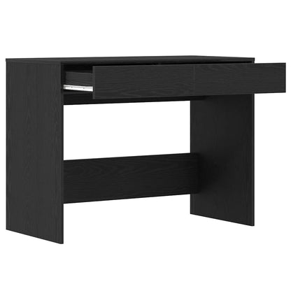 vidaXL Desk Black Oak 101x50x76.5 cm Engineered Wood 5