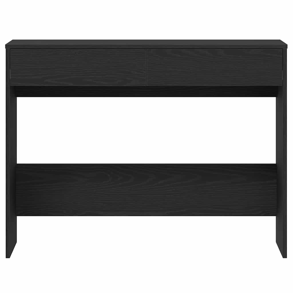 vidaXL Desk Black Oak 101x50x76.5 cm Engineered Wood 6