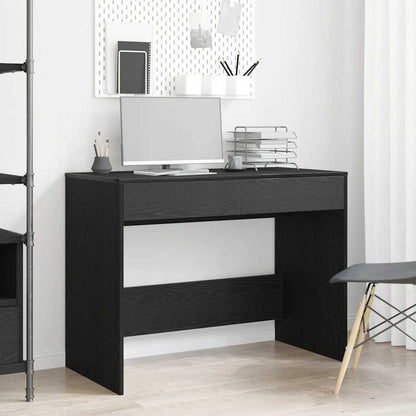 vidaXL Desk Black Oak 101x50x76.5 cm Engineered Wood 1