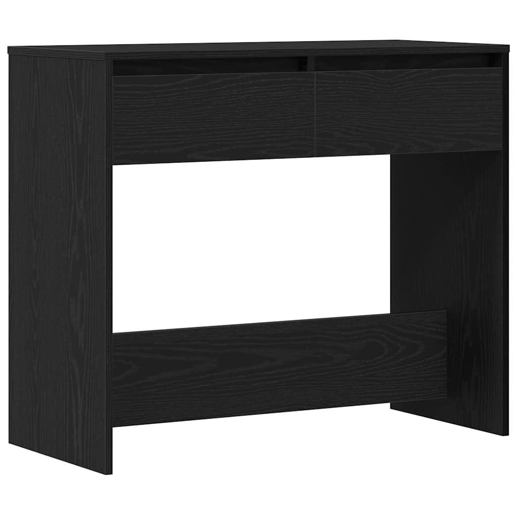vidaXL Console Table Black Oak 89x41x76.5 cm Engineered Wood 2