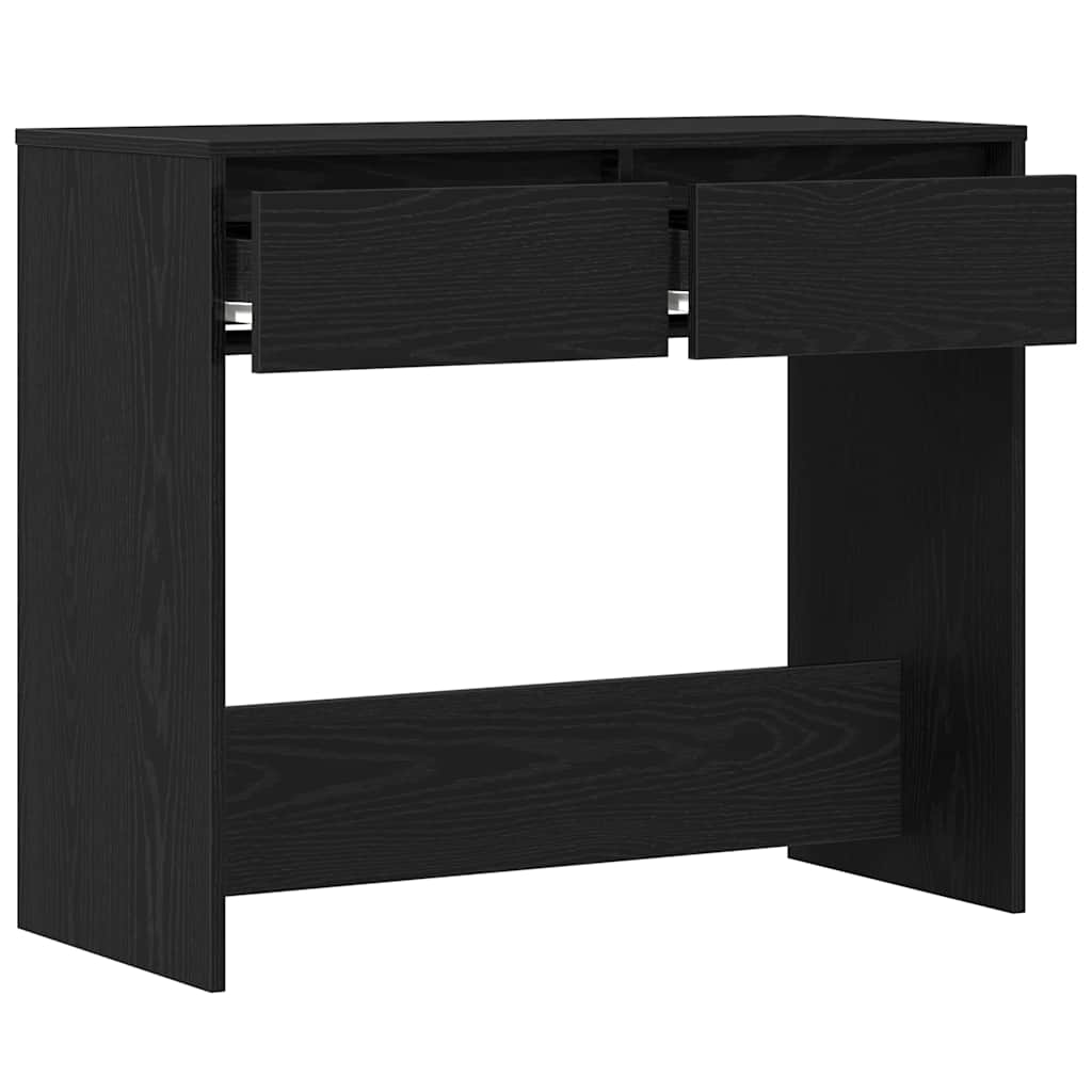 vidaXL Console Table Black Oak 89x41x76.5 cm Engineered Wood 5
