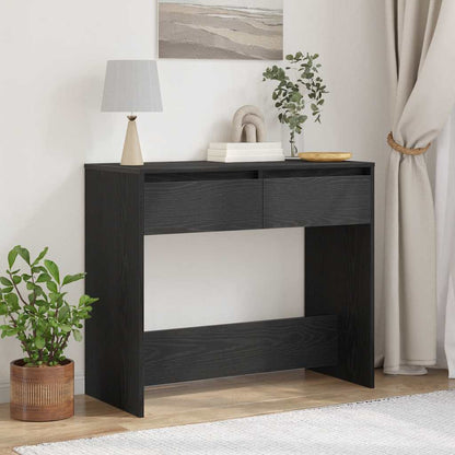 vidaXL Console Table Black Oak 89x41x76.5 cm Engineered Wood 1